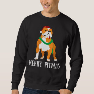 Sudadera Merry Pitmas Pitbull Santa Claus Perro Pittie Chri