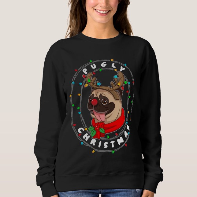 Sudadera Merry pugmas Classic T-Shirt 189 (Anverso)