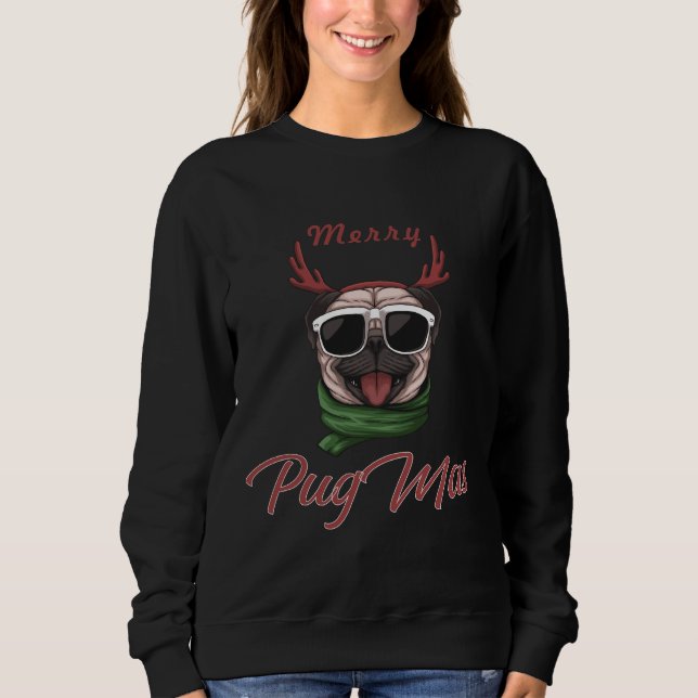 Sudadera Merry Pugmas Classic T-Shirt 565 (Anverso)