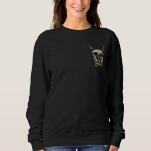 Sudadera Merry Pugmas Cute Pug Perro Cosplay Bolsillo de re