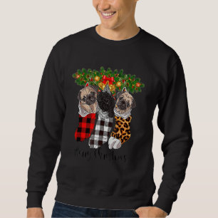 Sudadera Merry Pugmas Navidades enciende Santa Reindeer Pug