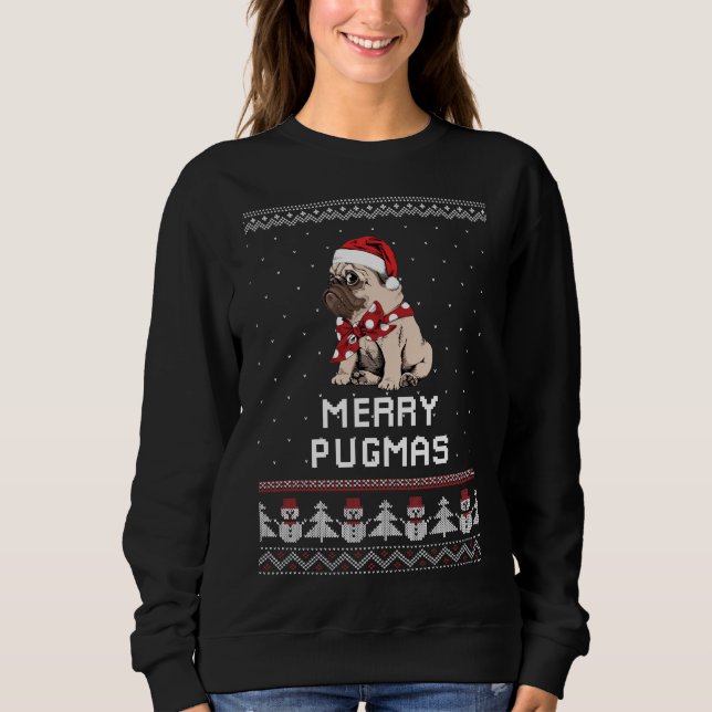 Sudadera Merry Pugmas - Navidades Pug (Anverso)