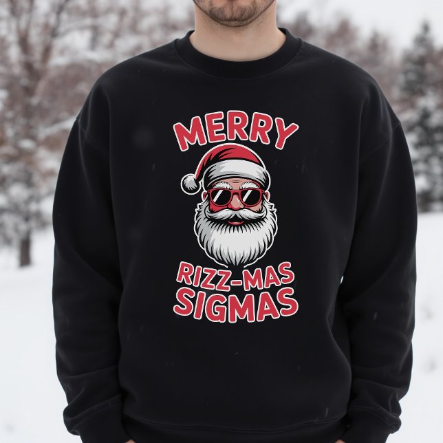 Sudadera Merry Rizz-Mas Sigmas Gen Z Meme Santa (Subido por el creador)