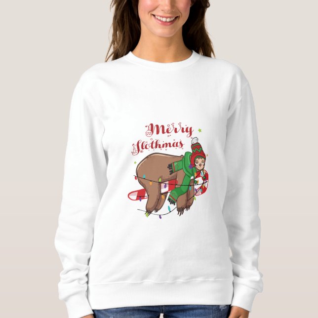 Sudadera Merry Slothmas (Anverso)