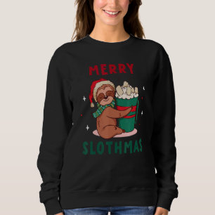 Sudadera Merry Slothmas Cute Cuddling Slots Marshmallow cal