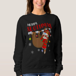 Sudadera Merry Slothmas Happy Christmas Sloth Noel Snow 1