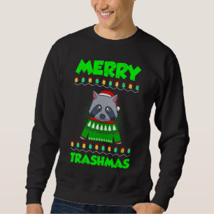 Sudadera Merry Trashmas Navidades de mapache Navidades feos