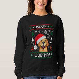 Sudadera Merry Woofmas Funny Golden Retriever Dog Ugly Chri