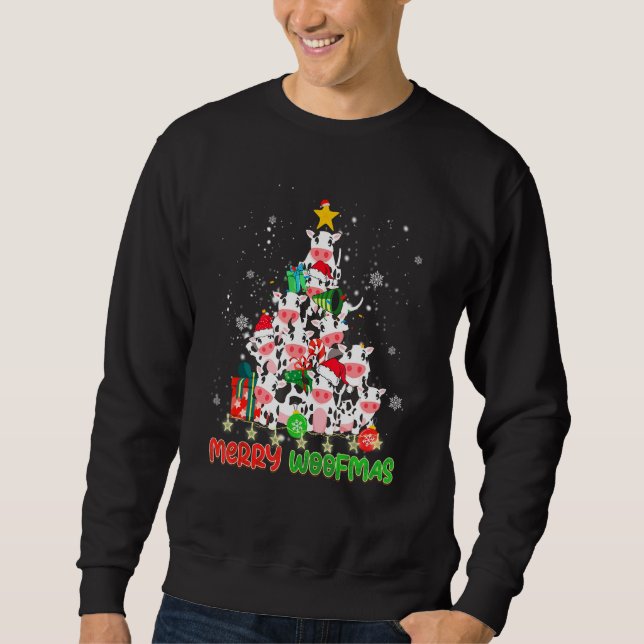 Sudadera Merry Woofmas Merry Christmas For Cow (Anverso)