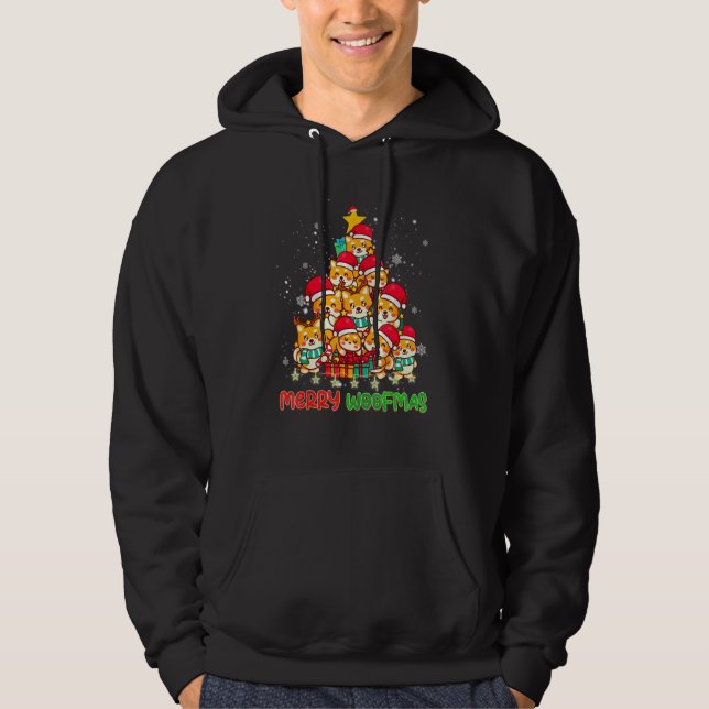 Sudadera Merry Woofmas Merry Christmas For Welsh Corgi Dog (Anverso)