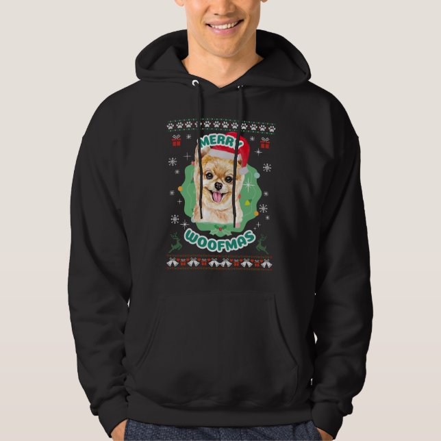 Sudadera Merry Woofmas Pomeranian (Anverso)