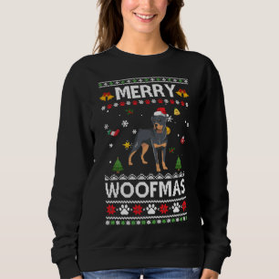 Sudadera Merry Woofmas Rottweiler Santa Reindeer Feo Chris