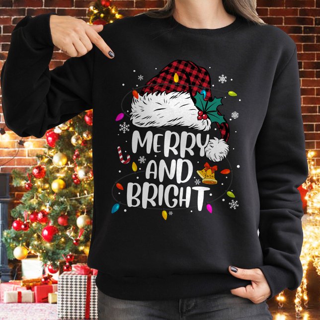 Sudadera Merry Y Bright , Navidades (Subido por el creador)