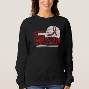 Sudadera Mes de Conciencia sobre el VIH SIDA Llevo Rojo Por