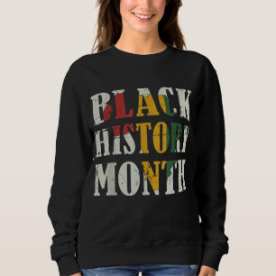 Sudadera Mes de historia negra con bandera cartográfica afr