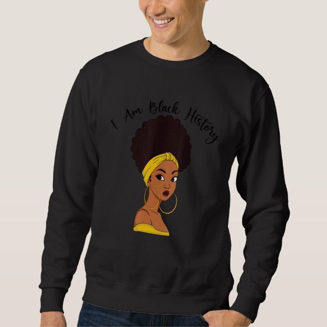 Sudadera Mes de historia negra cuta mujer afrodescendiente  (Anverso)
