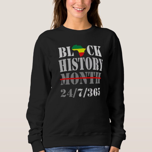 Sudadera Mes de historia negra Mes de historia negra Negro  (Anverso)
