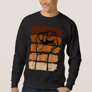Sudadera Mes de historia negra Regalo de puño mujeres hombr