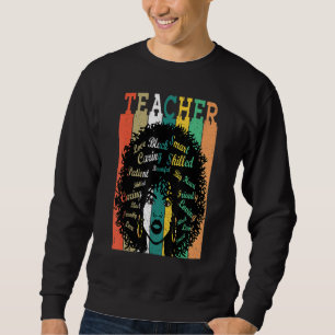 Sudadera Mes de historia negra retro africano enseña a muje