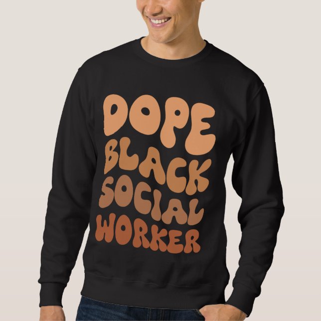 Sudadera Mes de historia negra trabajador social negro (Anverso)