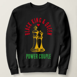 Sudadera Mes de historia negra VALENTINE King Queen Chess
