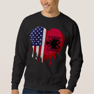 Sudadera Mes de la herencia albanesa estadounidense: Bander
