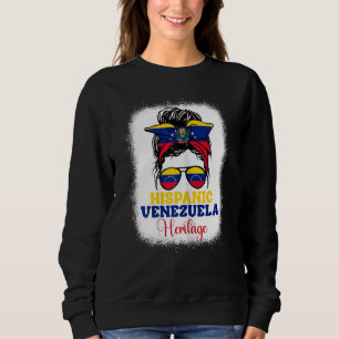 Sudadera Mes de la Herencia Hispana de Mujeres, Bandera de
