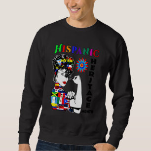 Sudadera Mes de la Herencia Hispana Mujer Países Latinos Ba