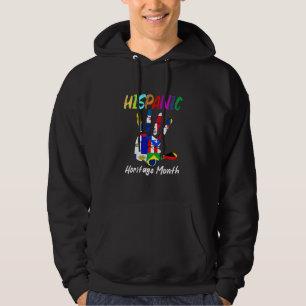 Sudadera Mes de la Herencia Hispana Nacional Mano Todos Pai