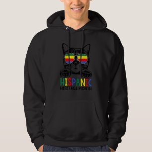 Sudadera Mes de la Herencia Hispana Orgullosa Mamá Gata Lin