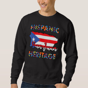 Sudadera Mes de la herencia hispánica Bandera de Puerto Ric