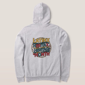 Sudadera Mes de la Herencia Latinx Tipografía Retro Colorid