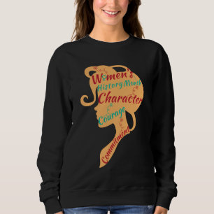 SUDADERA MES DE LA HISTORIA DE LA MUJER CARÁCTER CORAJE COM