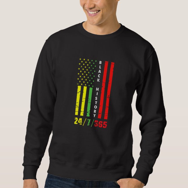 Sudadera Mes de la historia negra 247365 Bandera afroameric (Anverso)
