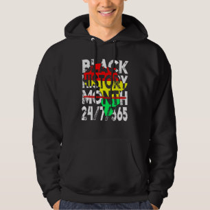 Sudadera Mes de la Historia Negra 24 7 365 Africa Map Melan