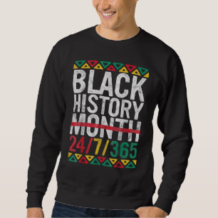 Sudadera Mes de la Historia Negra 24 7 365 Orgullo Afro Afr