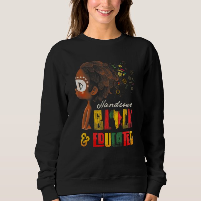 Sudadera Mes de la historia negra afro afro guapo negro y n (Anverso)