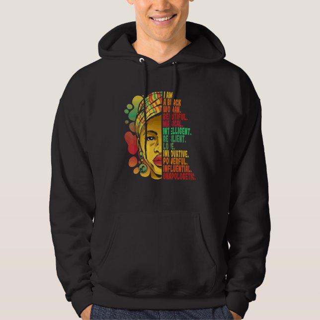 Sudadera Mes de la Historia Negra Afroamericano Soy Un Negr (Anverso)