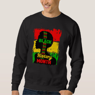 Sudadera Mes de la Historia Negra Chica Afro Africana Orgul