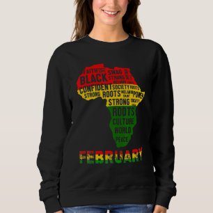Sudadera Mes de la historia negra Colores de mapas africano