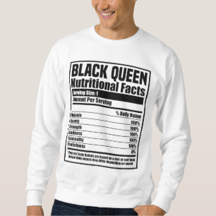 Sudadera Mes de la historia negra, datos de nutrición, rein