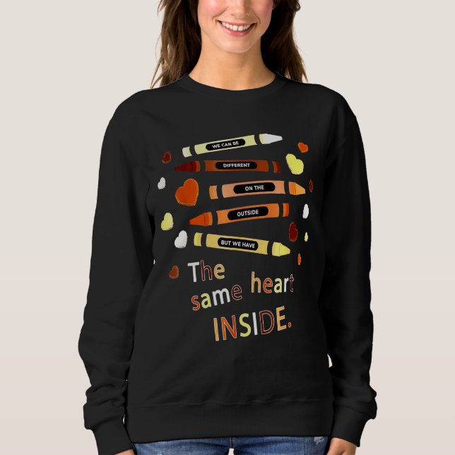 Sudadera Mes de la historia negra del mismo corazón (Anverso)
