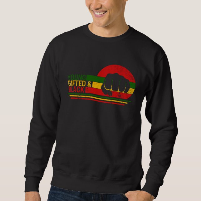 Sudadera Mes de la Historia Negra Dotada Joven Afroamerican (Anverso)