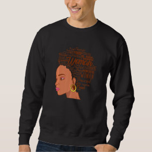 Sudadera Mes de la Historia Negra Étnica Afro Word Art