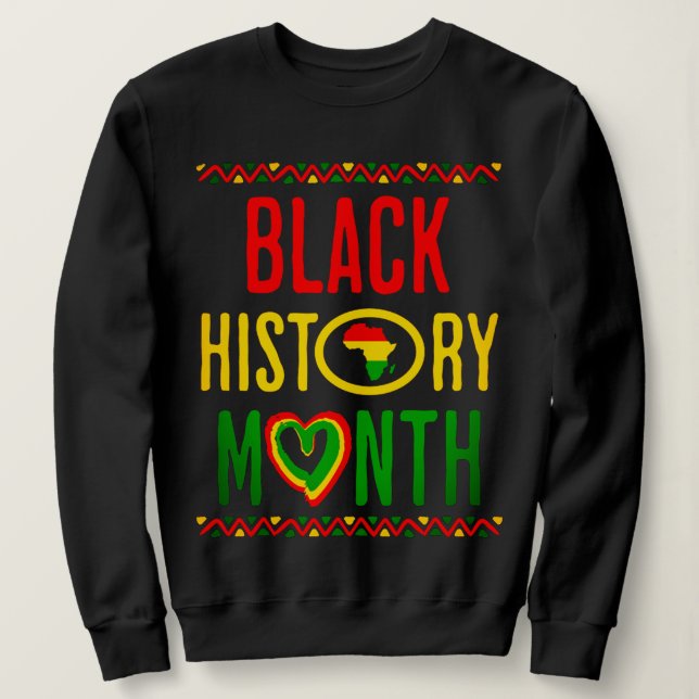 Sudadera Mes de la Historia Negra, Juneteenth, Mes de la Hi (Anverso del diseño)
