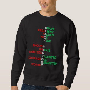Sudadera Mes de la historia negra Melanin Hombres Mujeres B