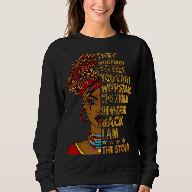 Sudadera Mes de la Historia Negra Mujer Africana Afro Yo So (Anverso)