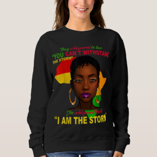 Sudadera Mes de la historia negra Mujer africana Afro Yo so