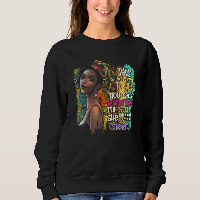 Sudadera Mes de la historia negra Mujer africana Afro Yo so (Anverso)