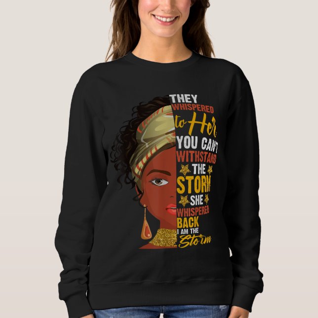 Sudadera Mes de la historia negra Mujer africana Afro Yo so (Anverso)
